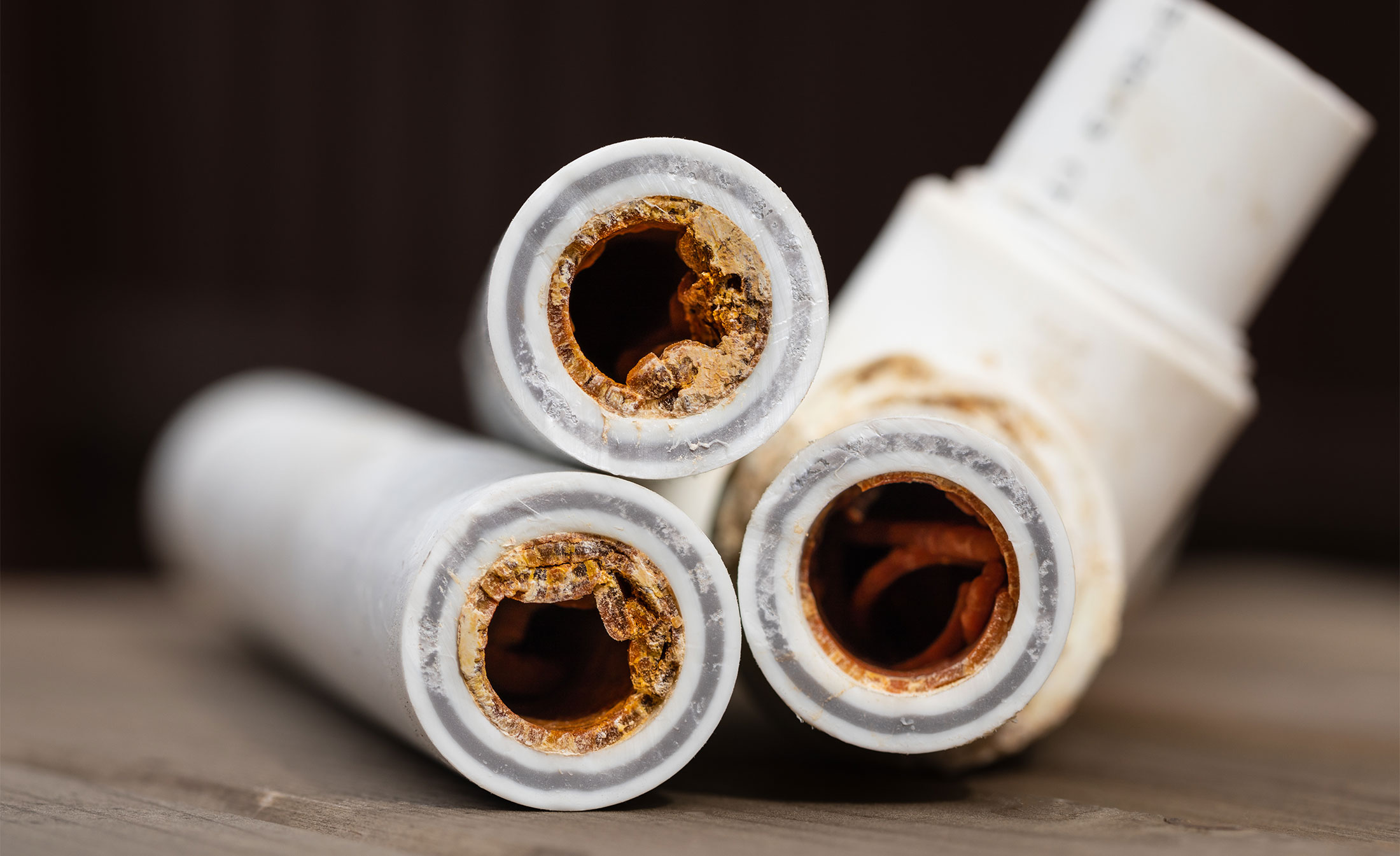 hard water build up in pipes